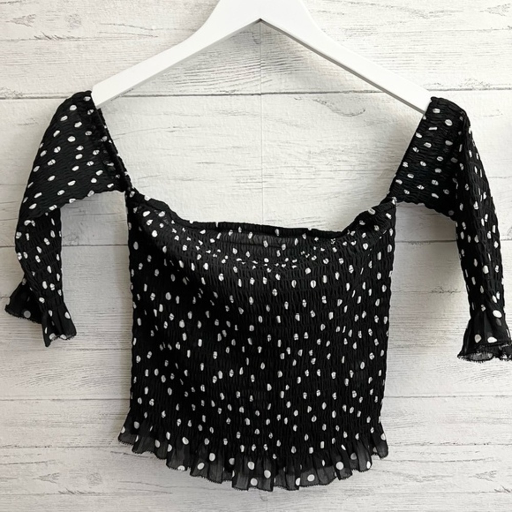 L’agence Aero Off the Shoulder Smocked Top - Picture 2 of 11